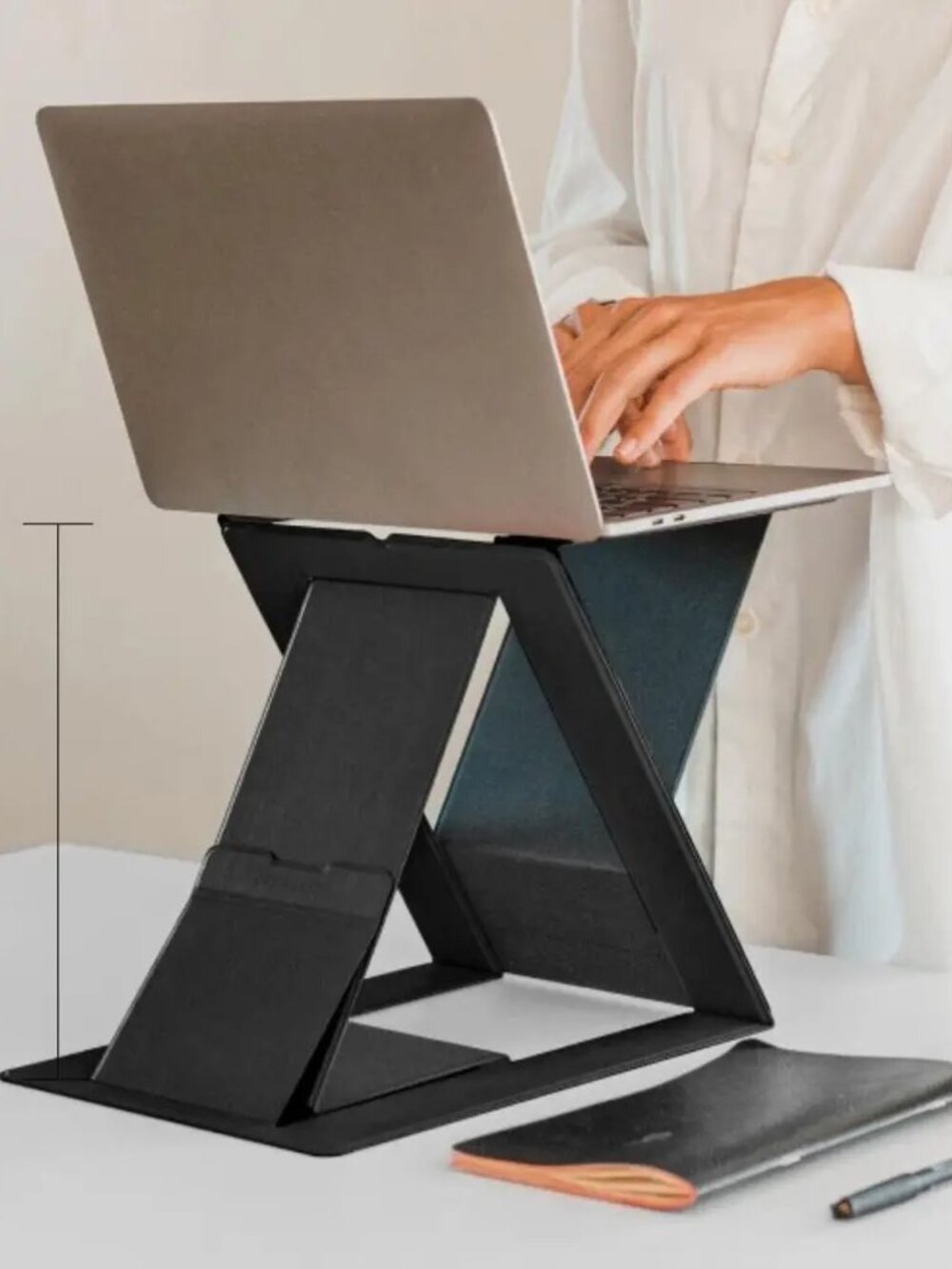 Moft Z Inivisble Laptop Stand Origami-Style Adjustable Portable Standing Desk
